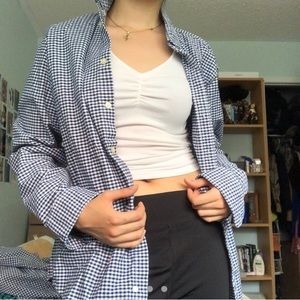 GINGHAM BUTTON UP SHIRT